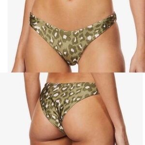 Zimmermann green animal print Bikini Bottom